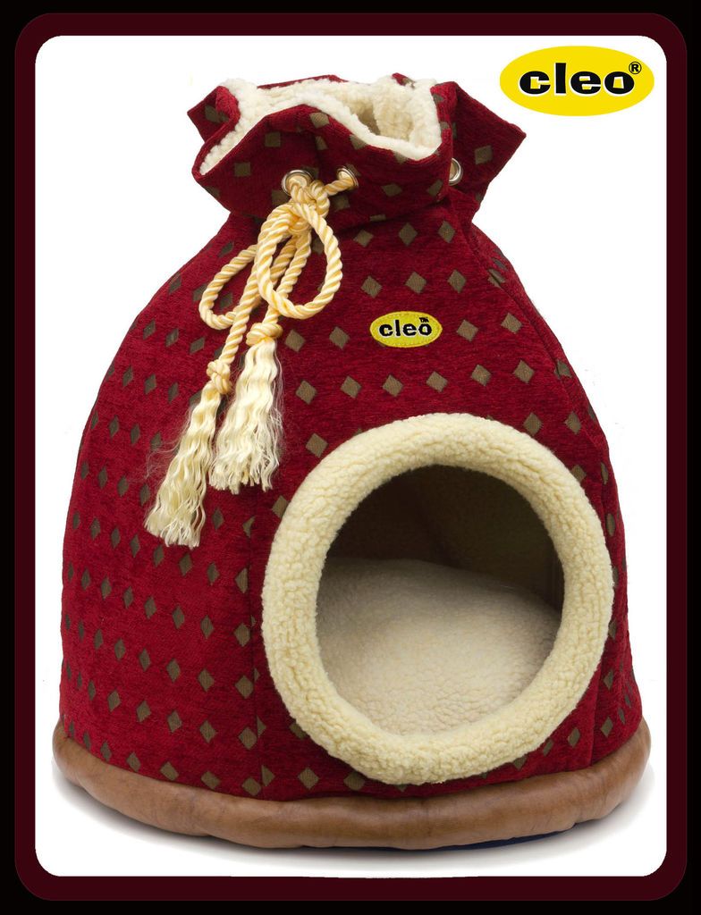 Large Cleo Duffle Bag cat bed / Small dog igloo   2ft tall   Diamond