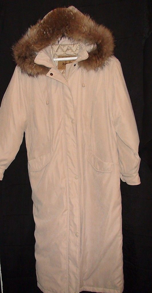 JG HOOK Water Repellent INSULATED Parka Coat ~ Hood w/RACCOON FUR Trim