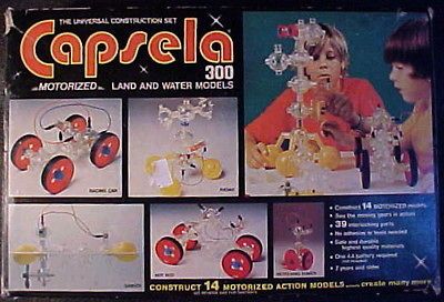 Vintage 1978 Capsela 300 Motorized Land & Water Model Complete science