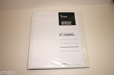 Icom IC 756Pro HF Transceiver SERVICE MANUAL in 3 RING BINDER