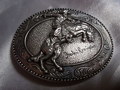 WESTERN FREDERICK REMINGTON ART MUSEUM BRONCO THE BUSTER BELT BUCKLE