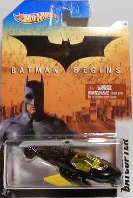 Hot Wheels BATMAN BATCOPTER Diecast Helicopter Toy HTF ~NEW~