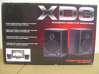 Cerwin Vega   2.0 Powered Desktop Speaker (2 Piece) Cerwin Vega XD3 NA
