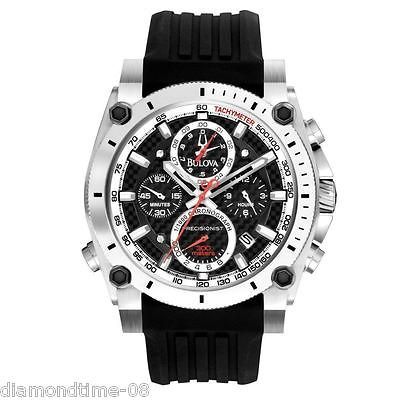 NEW BULOVA PRECISIONIST CHAMPLAIN CARBON FIBER DIAL CHRONO MENS WATCH