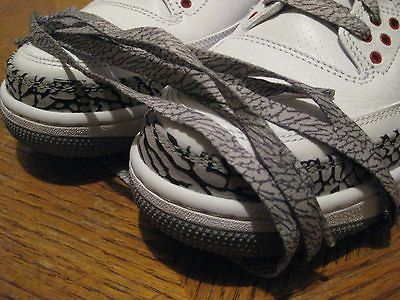 Starks Laces only Air Jordan 3 III Cement retro 45 flip elephant nike