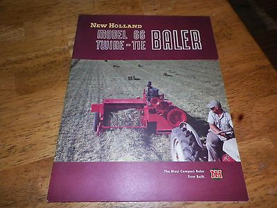 NEW HOLLAND MODEL 66 TWINE TIE BALER VINTAGE BROCHURE NICE CONDITION