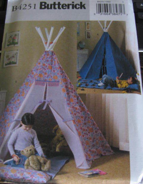 PATTERN B 4251 TEPEE AND MAT KIDS PLAYHOUSE