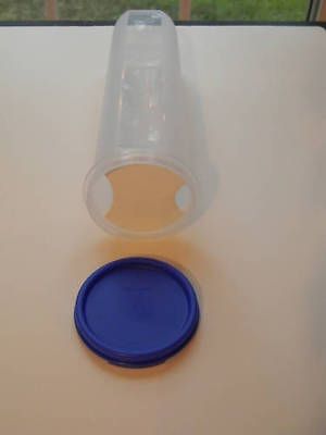 Modular Mate Spaghetti / Pasta Holder / Clear Container & Blue Seal