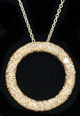 18K YG ROBERTO COIN 5.17CT CHOCOLATE DIAMOND CIRCLE NECKLACE