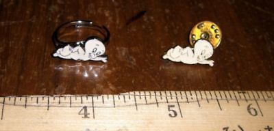 VINTAGE *CASPER THE GHOST* PIN  MUST SEE NEW CONDITION