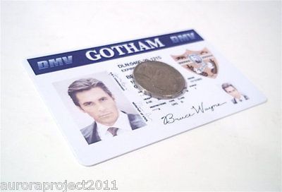 Dark Knight Rises prop replica Drivers License custom Christian Bale