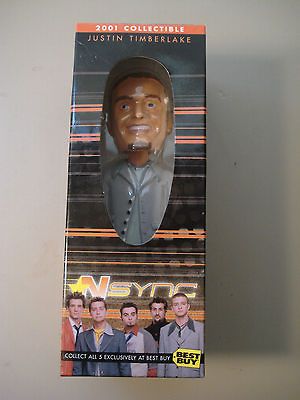 2001 NSYNC JUSTIN TIMBERLAKE COLLECTIBLE FIGURINE DOLL   NIB