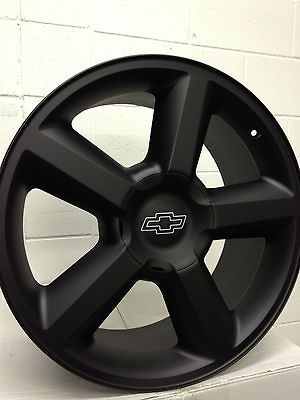 Matte Black Chevrolet LTZ Silverado Tahoe Suburban Wheels 22x10 6x5.5