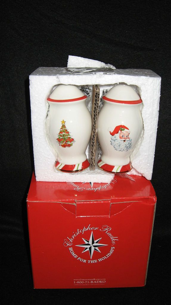 Christopher Radko Letters to Santa Salt and Pepper Shakers NIB