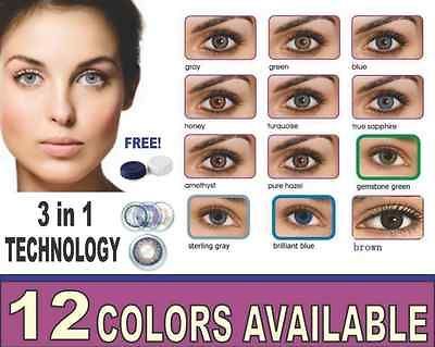 BEST QUALITY NATURAL LOOK COLOR CONTACT LENSES/FREE CONTACT CASE