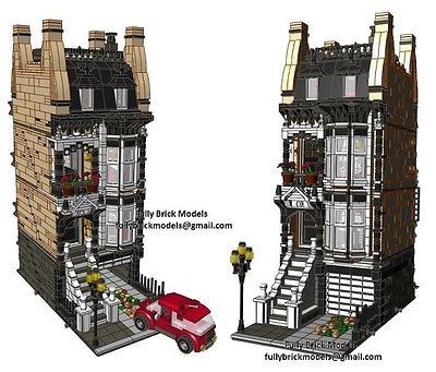 Lego Brownstone Terrace 2 Instructions Custom 10224 10182 10190 10185