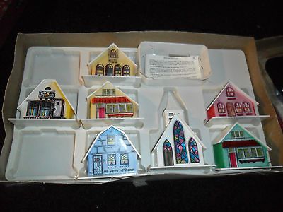 alpine village plastic christmas houses 