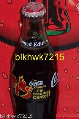 1996 ATLANTA OLYMPICS COCA COLA OLYMPIC PIN TRADING CENTER 8 OUNCE