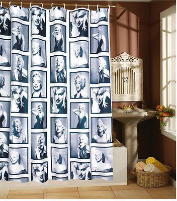 Waterproof Marilyn Monroe Shower Curtain with 12 hooks (180*180 cm