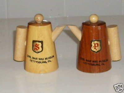 CIVIL WAR WAX MUSEUM GETTYBURG SALT & PEPPER SHAKERS