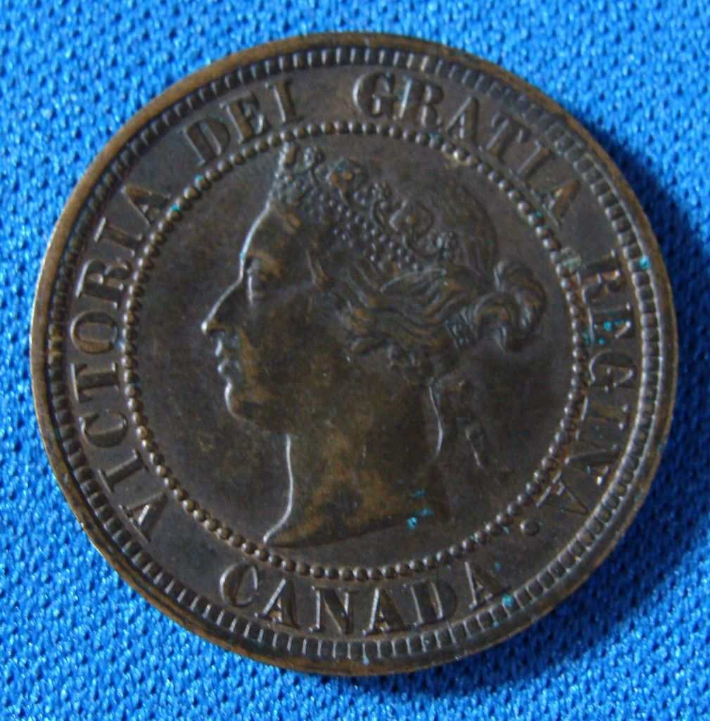 1882 H Canada Large One Cent Coin 3113