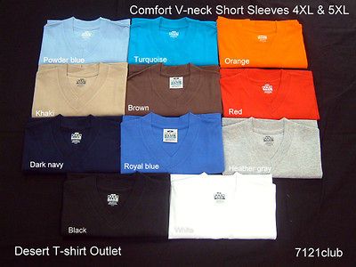 PROCLUB size BIG 4XL mens plain V neck T shirts blank COMBO PRO CLUB