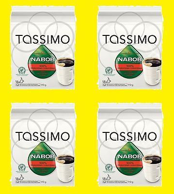 56 x Pods Tassimo Nabob 100% Colombian COFFEE T Disc, 4 x boxes