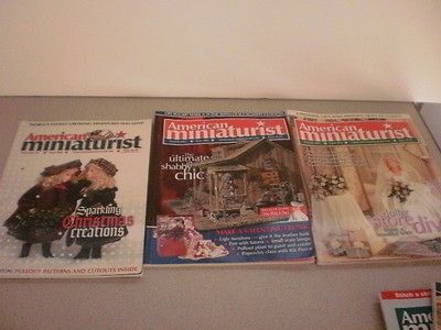 American Miniaturist lot of 3 dollhouse magazines 2003