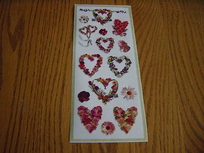 Colorbok Linda Maron HEART FLOWER ROSE DAISY PANSY MUM POPPY WREATH