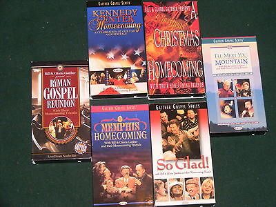 BILL & GLORIA GAITHER  LOT OF 6  VHS VIDEO TAPES/RymanGos​pelReunion