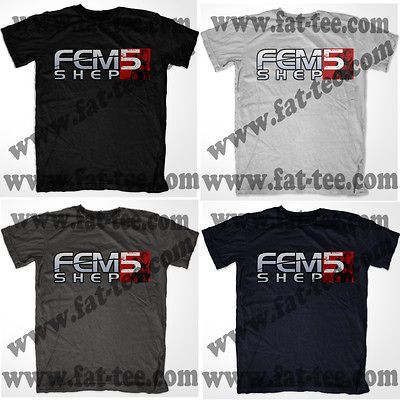 FEM SHEP Custom design Fem Shepard XBOX 360 PS3 WII PC game shirt