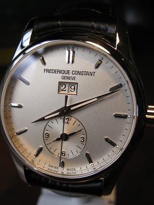 NEW Frederique Constant Index Big Date Automatic Mens Dual Time GMT