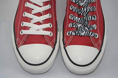 WOMENS Converse Chuck Taylor All Star Cinnabar Red Ox white zebra