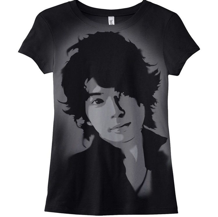 Jun Matsumoto T Shirt airbrushed with stencils Arashi jpop MatsuJun