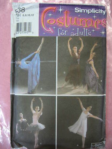 TUTU NEO LYRICAL BALLET COSTUME PATTERN 5138 MISS 6 12