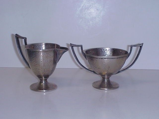 HOMAN CO. SILVERPLATE CREAMER & SUGAR BOWL SET