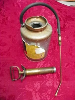 OLD HUDSON CLIPPER #115 BRASS 1 GALLON SPRAYER DUSTER ~ WORKS