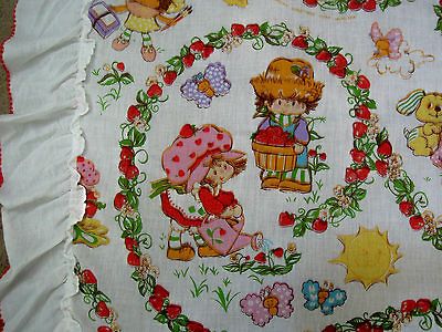 Shortcake Sheet Ruffle American Greetings 1980 Craft Fabric