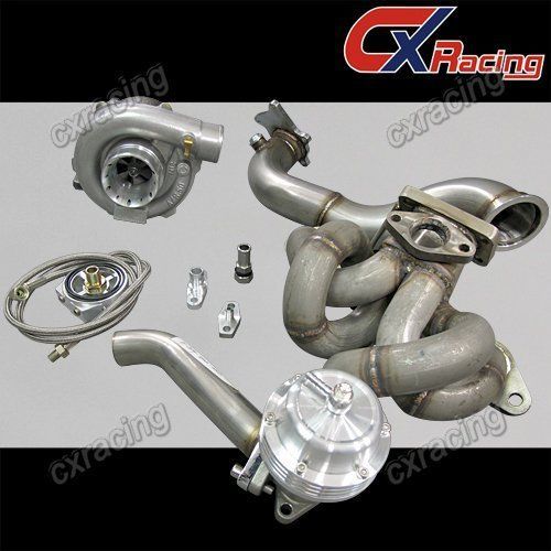 CXRacing Corolla AE86 4AGE T3 Turbo kit Top Mount + Downpipe Wastegate