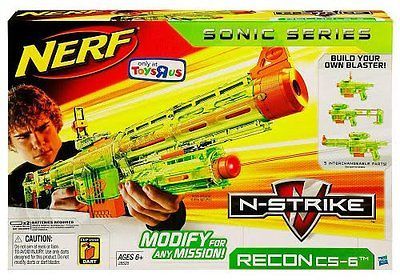 NERF Sonic RECON CS 6 Blaster N STRIKE Clip System DARTS Modify For