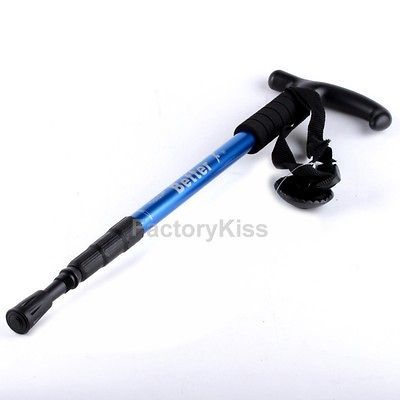 Newly listed DU Blue Adjustable Anti Shock Hiking Cane Walking Pole