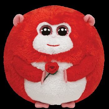 Ty Beanie Ballz In Love Monkey CUTE Beanie Ball