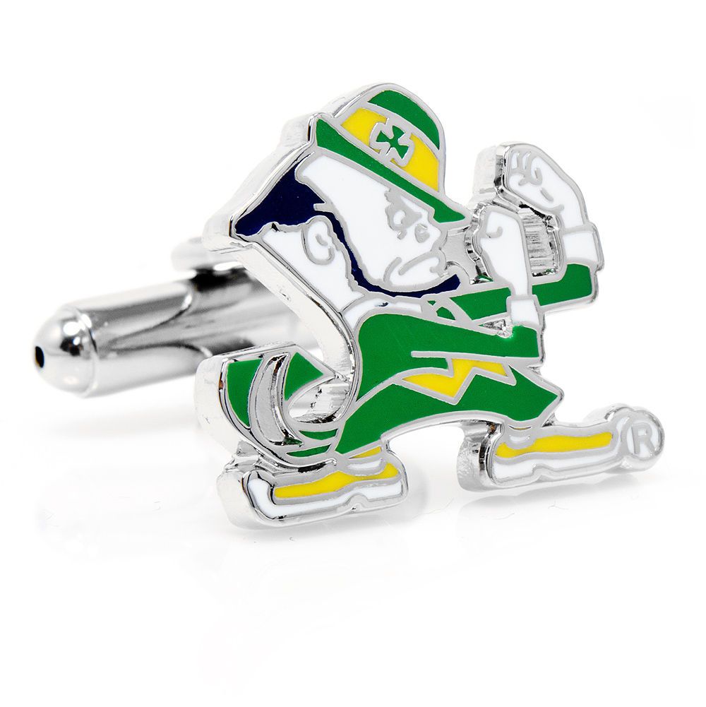 Notre Dame Fighting Leprechaun Cufflinks ~ PD ND2 SL Cuff Links Gift