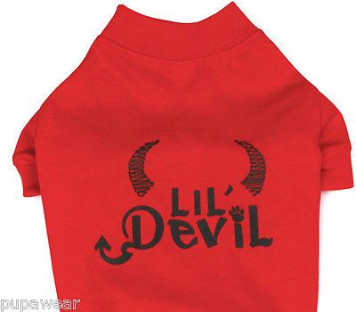 SMALL DOG SHIRT poodle cairn mini dachshund DOG SHIRT CUTE LIL DEVIL