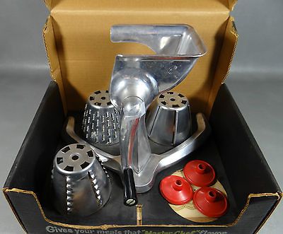 CORONET SALADMASTER FOOD PROCESSOR GRATER CHOPPER SALAD MAKER 3 CONES