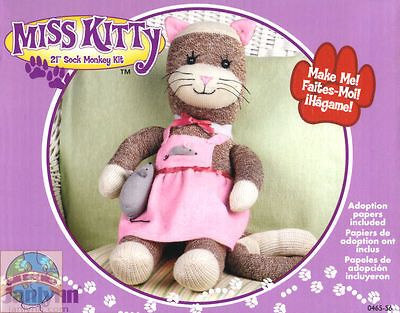 Sewing / Embroidery Kit ~ Janlynn 21 Sock Monkey Miss Kitty Cat #0465