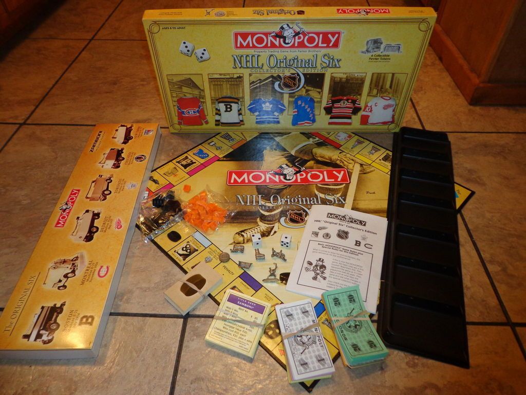 MONOPOLY  NHL ORIGINAL SIX  BOARD GAME (LOOK) COLLECTORS EDITION