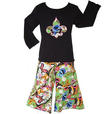 AnnLoren Girls Clothing Boutique Fleur de Lis Outfit