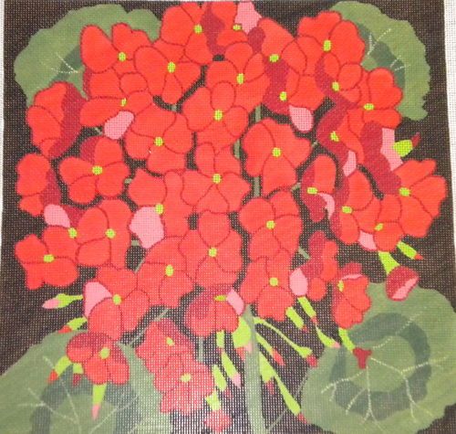 Dede Geraniums Canvas 13M 14X14