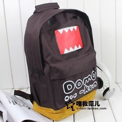 New Japanese Cartoon Domo Kun Paul Frank Boys Canvas Backpack